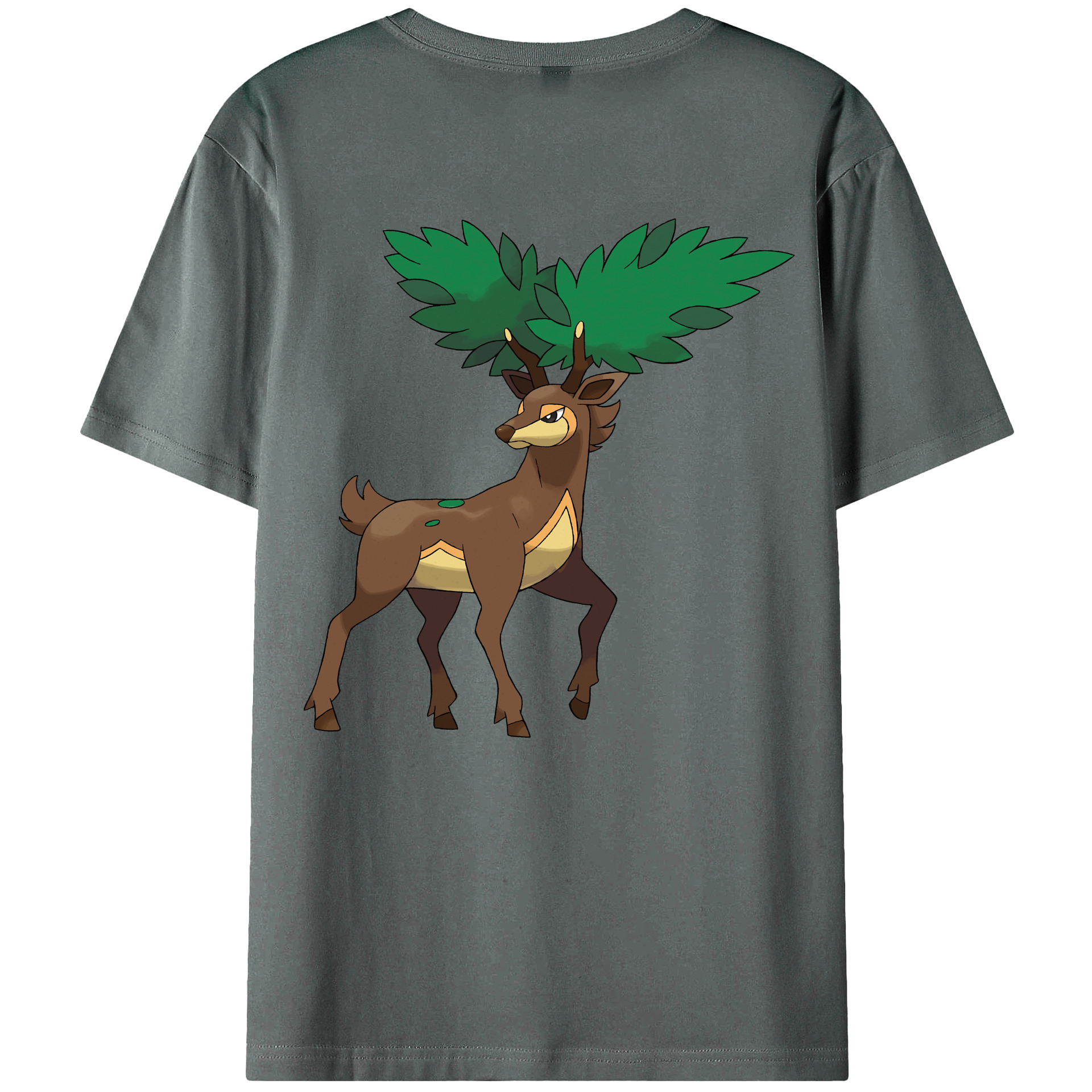 （画像用） ポケットモンスター Pokémon 綿100％ メンズ半袖Tシャツ（バックプリント） 通気性